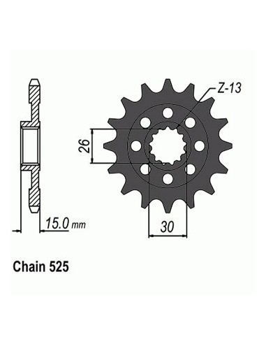 SUNSTAR Zębatka Przednia SUNF432-17