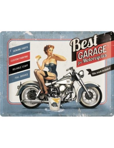 Plakat metalowy 30x40 Best Garage for Motorcycles