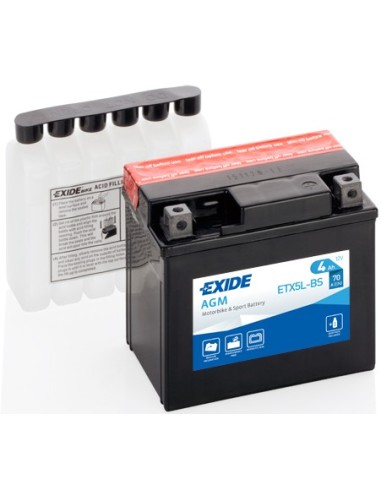 Akumulator bezobsługowy EXIDE 12V 4Ah ETX5L-BS