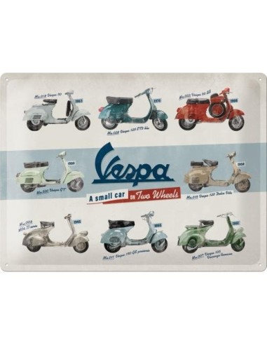 Plakat metalowy 30x40 Vespa Model Chart
