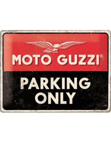 Plakat metalowy 30x40 Moto Guzzi Parking Only