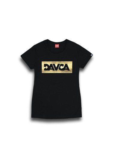 T-shirt Damski Davca Złoty Logo