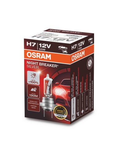 Żarówka OSRAM H7 55W 12V night breaker silver