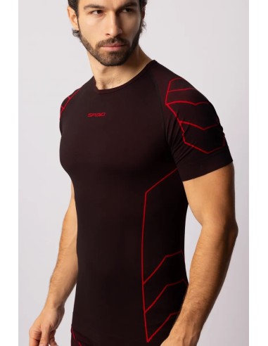 Koszulka termoaktywna Spaio Rapid z krótkim rękawem Black/Red