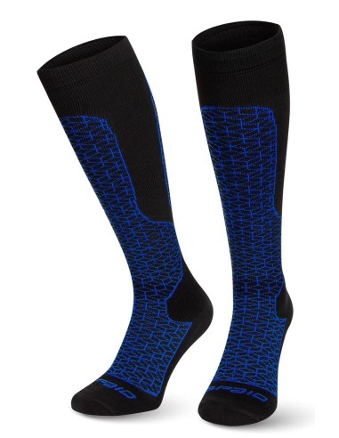 Skarpety długie kompresyjne Spaio Breeze Black/Royal Blue