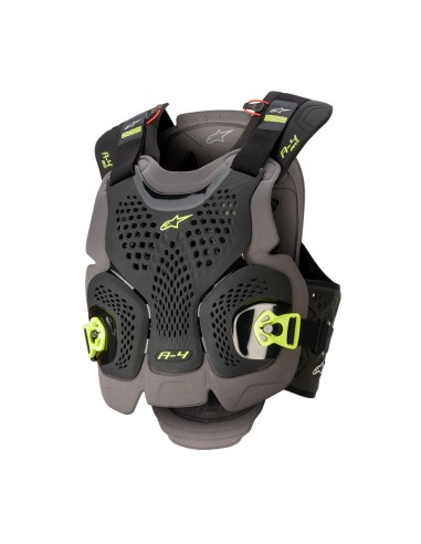 Buzer ochraniacz klatki piersiowej Alpinestars A-4 Max Black/Anthracite/Fluo Yellow