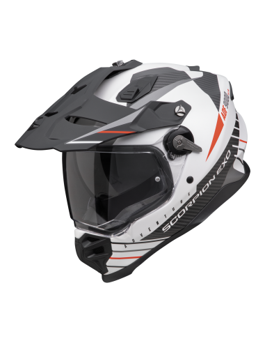 Kask Scorpion ADF-9000 Air Feat Matt White Black Red