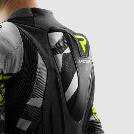 Kurtka motocyklowa Rebelhorn Inferno Black White Fluo Yellow