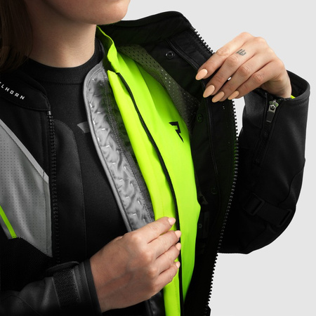Kurtka Tekstylna Rebelhorn Hiflow V Lady Black/Grey/Fluo Yellow