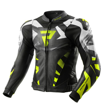 Kurtka motocyklowa Rebelhorn Inferno Black White Fluo Yellow