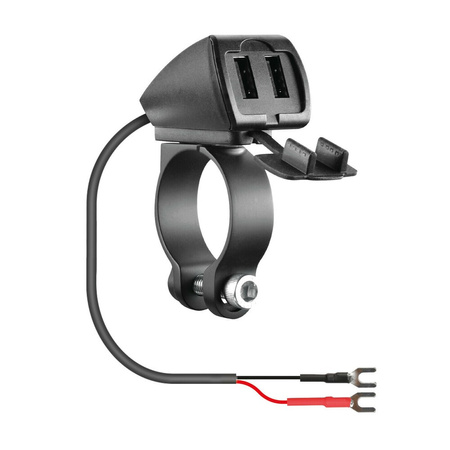 Lampa Trek, wodoodporna podwójna ładowarka USB, 3 rodzaje mocowania - 5400 mA - 30W - 12/24V