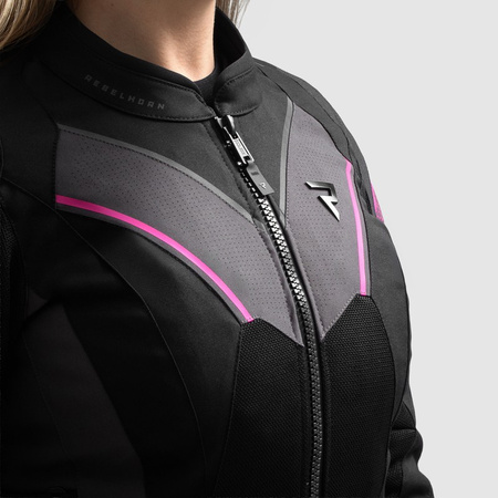 Kurtka Tekstylna Rebelhorn Hiflow V Lady Black/Fluo Pink