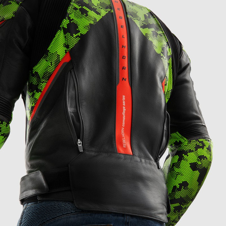 Kurtka Rebelhorn Veloce Camo Black/Green/Fluo Red