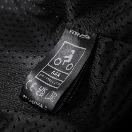 Kurtka skórzana Rebelhorn Vandal 2 Cruze Black Dark Grey Red