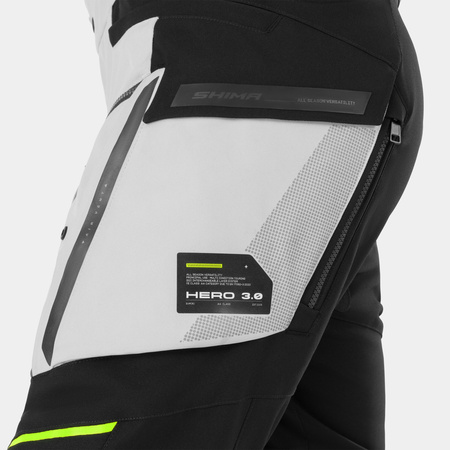 Spodnie motocyklowe Shima Hero 3.0 G2 Grey/Fluo
