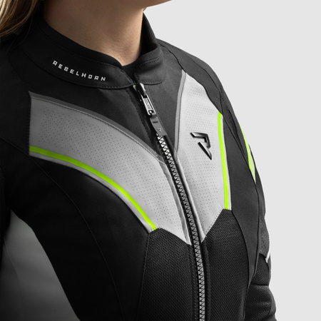 Kurtka Tekstylna Rebelhorn Hiflow V Lady Black/Grey/Fluo Yellow