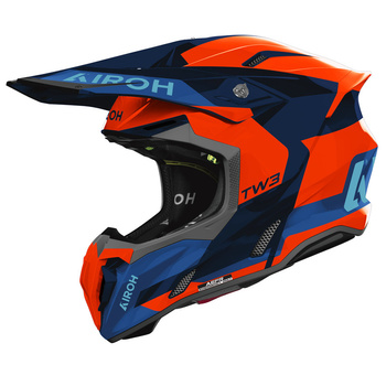 Kask motocyklowy Airoh Twist 3 Fancy Blue/Orange Gloss