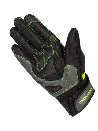 Rękawice Rebelhorn Flux II Black/Yellow Fluo