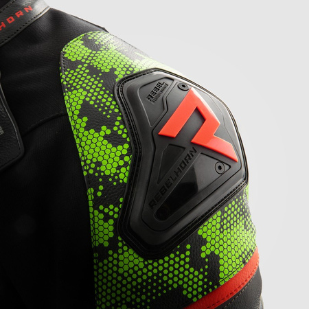 Kurtka Rebelhorn Veloce Camo Black/Green/Fluo Red