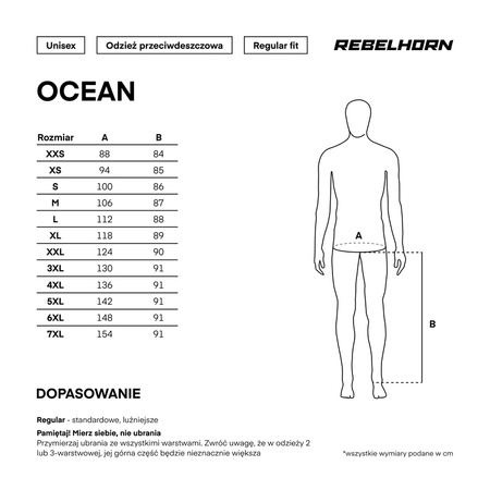 Spodnie przeciwdeszczowe Rebelhorn Ocean Black