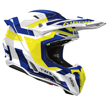 Kask motocyklowy Airoh Twist 3 Dynasty Blue/Yellow Gloss