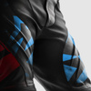 Spodnie motocyklowe Rebelhorn Inferno Black Blue White Red