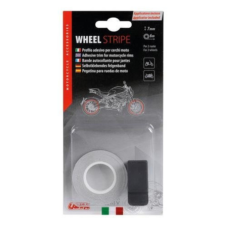 Naklejki na obręcz LAMPA Racing srebrne