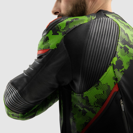 Kurtka Rebelhorn Veloce Camo Black/Green/Fluo Red
