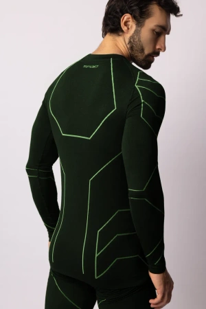 Koszulka termoaktywna Spaio Rapid z długim rękawem Black/Green
