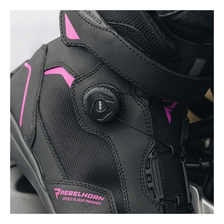 Buty motocyklowe Rebelhorn Spark II Lady Black/Pink