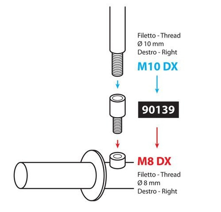 LAMPA adapter lusterka M10 DX-M10 SX
