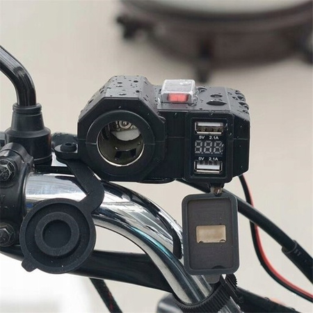 FREEDCONN MC1V Wodoodporne gniazdo zapalniczki 2x USB 5V 2.1A