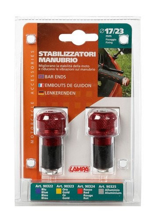 LAMPA ciężarki kierownicy 17-23mm czerwony