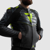 Kurtka skórzana Rebelhorn Vandal 2 Black Grey Fluo Yellow
