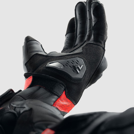 Rękawice Rebelhorn Viper Black/Grey/Fluo Red