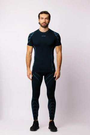 Koszulka termoaktywna Spaio Rapid z krótkim rękawem Black/Blue