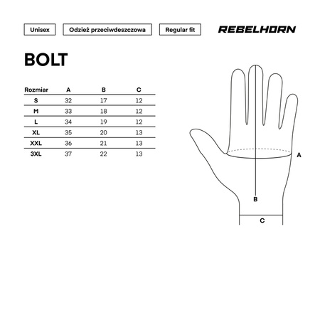 Rękawice przeciwdeszczowe Rebelhorn Bolt