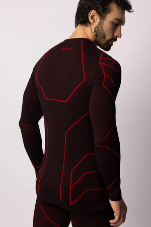 Koszulka termoaktywna Spaio Rapid z długim rękawem Black/Red