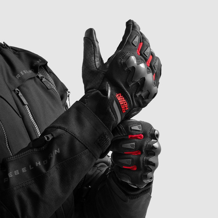 Rękawice Rebelhorn Defender Black Red