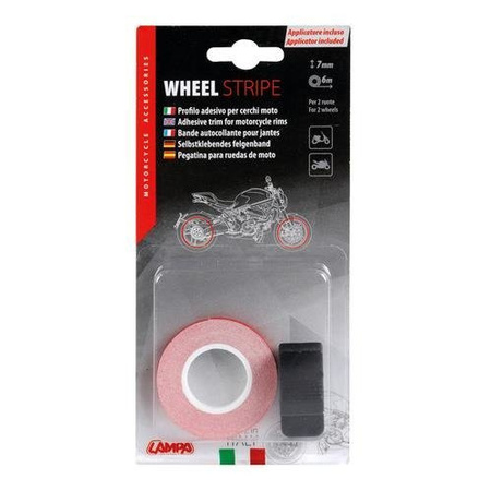 Naklejki na obręcz LAMPA Racing czerwone