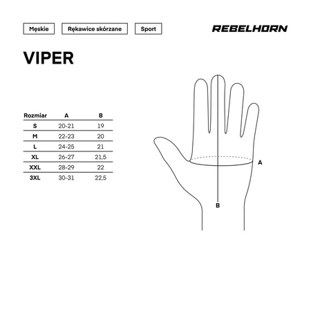Rękawice Rebelhorn Viper Black/Grey/Fluo Red