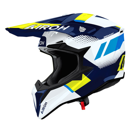 Kask motocyklowy Airoh Wraaap Vision Yellow/Blue Gloss