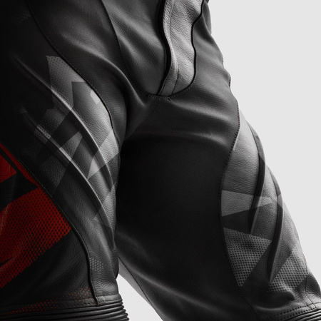 Spodnie motocyklowe Rebelhorn Inferno Black Fluo Red
