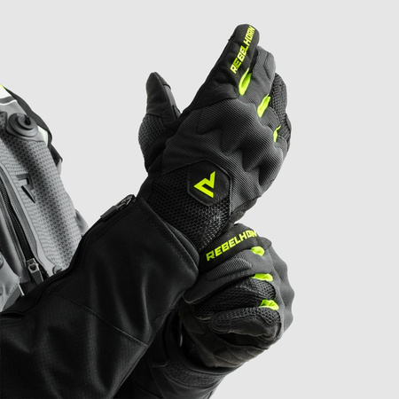 Rękawice Rebelhorn Core Black Grey Fluo Yellow