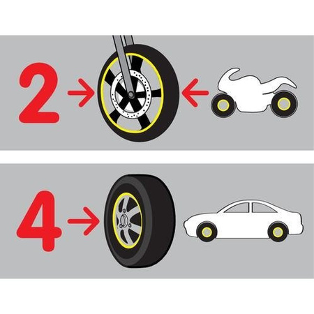 Naklejki na obręcz LAMPA Racing czerwone
