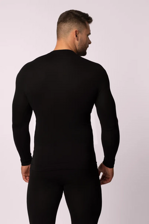 Koszulka termoaktywna Spaio Merino z długim rękawem Black