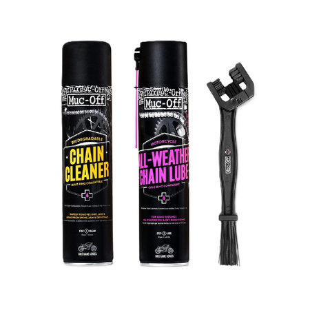 Muc-Off zestaw do pielęgnacji łańcucha Motorcycle Chain Care Kit