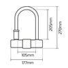 Oxford Magnum U-lock (170x285mm) LK223