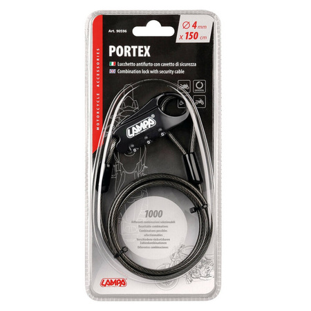 Lampa Portex zamek szyfrowy z linką zabezpieczającą