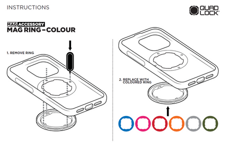 Różowy pierścień QuadLock MAG Ring
